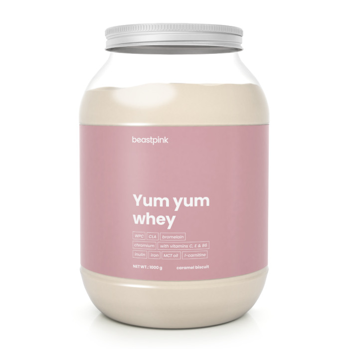 Yum Yum Whey Protein 1000 g - BeastPink 1000 g - strawberry splash
