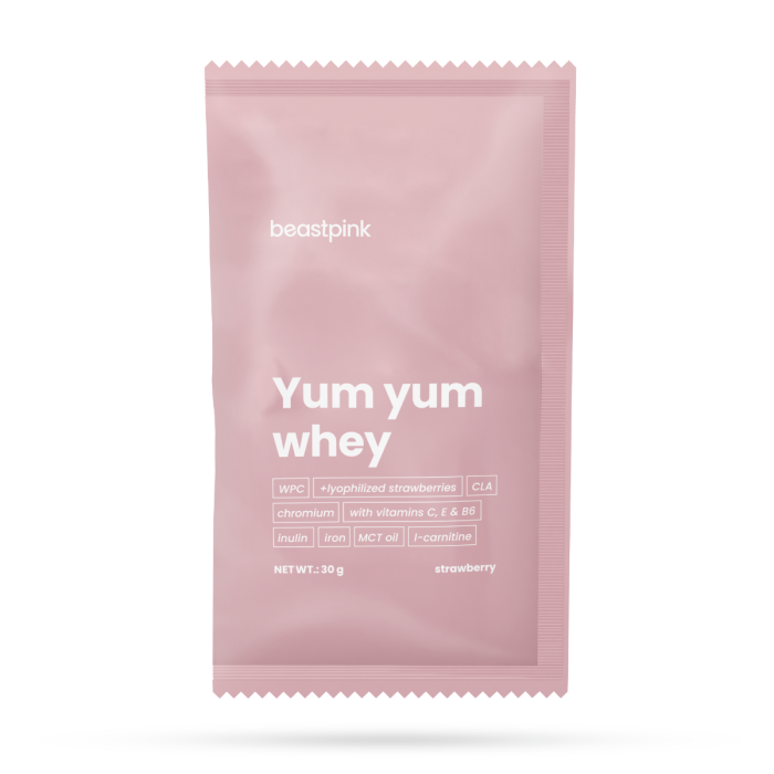 Sample Yum Yum Whey - BeastPink 30 g - caramel biscuit