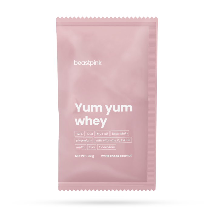 Sample Yum Yum Whey - BeastPink 30 g - caramel biscuit
