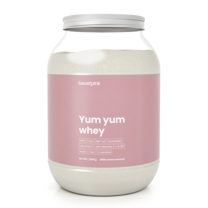 Yum Yum Whey Protein 1000 g - BeastPink 1000 g - strawberry splash
