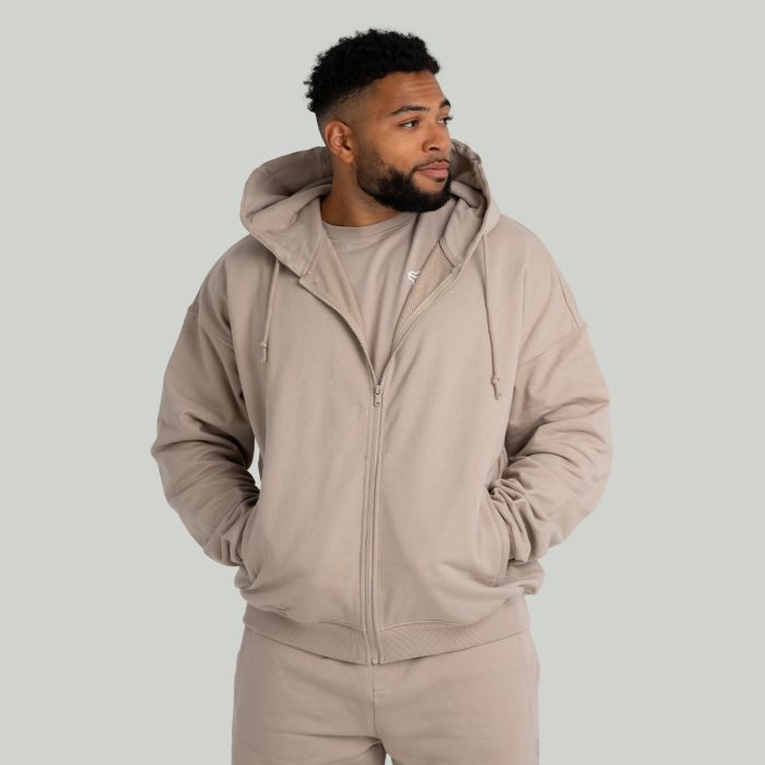 Zip Hoodie Taupe - STRIX XXL
