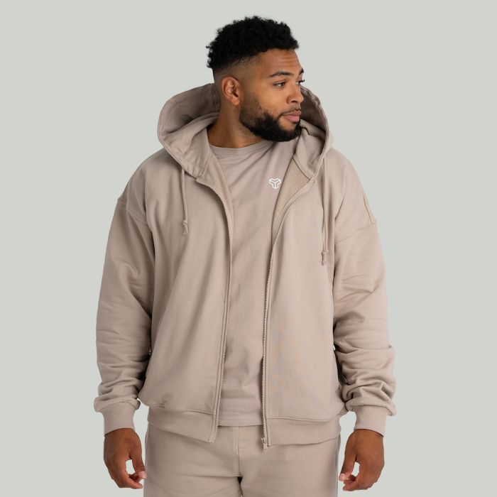 Zip Hoodie Taupe - STRIX XXL
