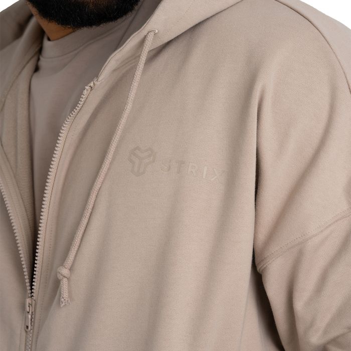 Zip Hoodie Taupe - STRIX XXL