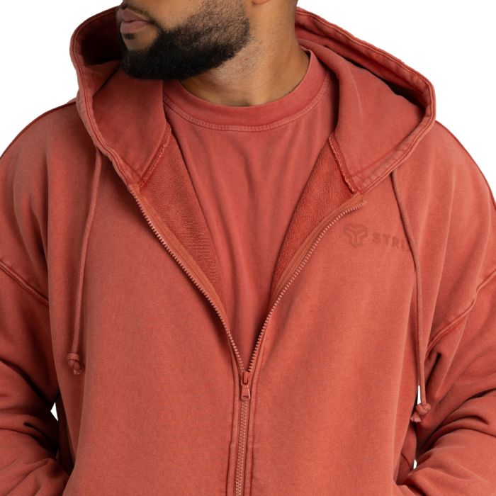 Zip Hoodie Washed Terra - STRIX XXL