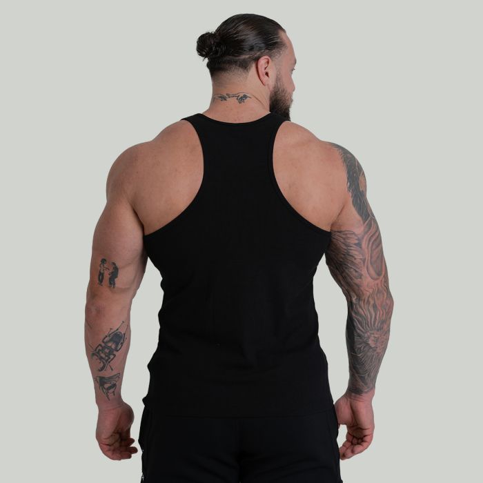 Ribbed Tanktop Black - STRIX XXXL