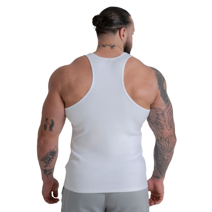 Ribbed Tanktop White - STRIX XXL
