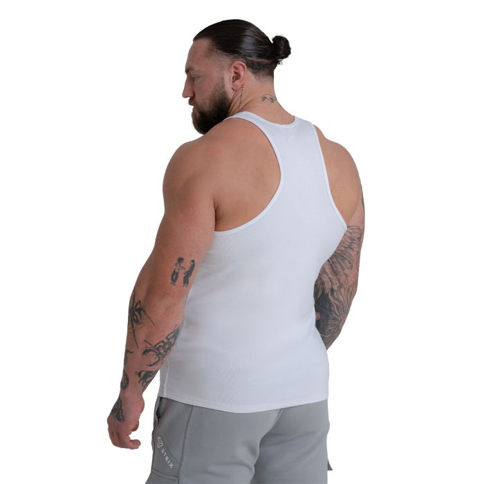 Ribbed Tanktop White - STRIX XXL