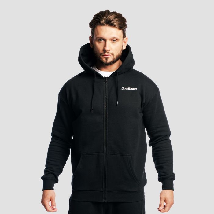 Zone Zip Up Hoodie Black - GymBeam XL