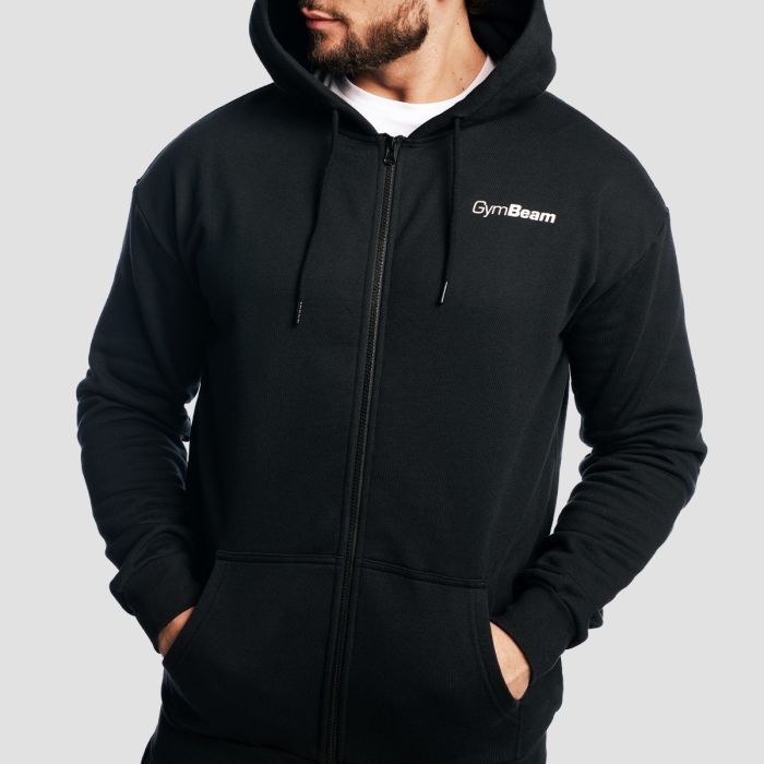 Zone Zip Up Hoodie Black - GymBeam XL