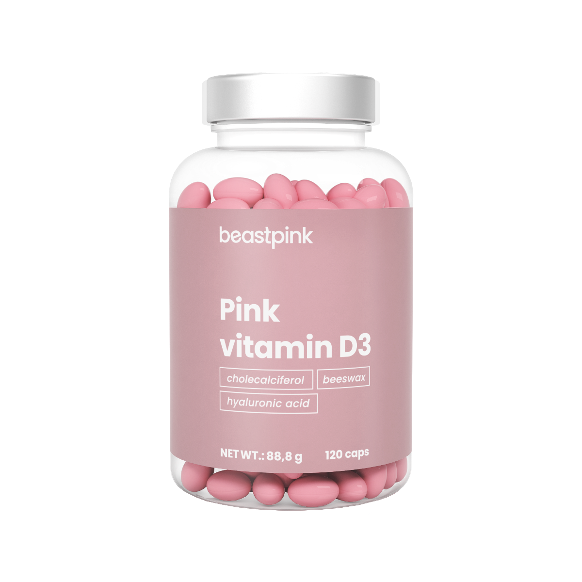 Roze Vitamine D3 2000 IE - BeastPink