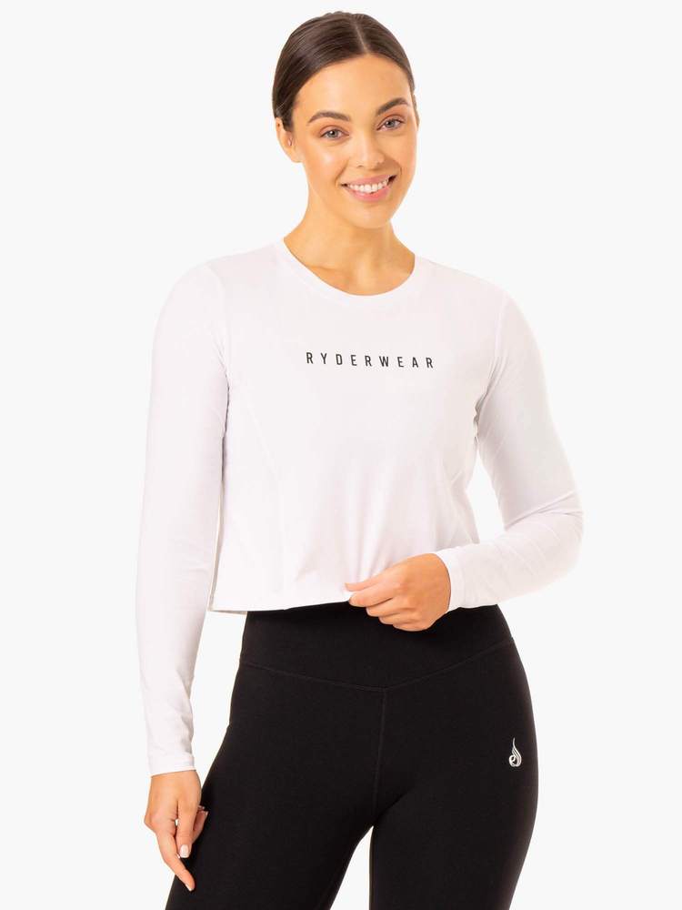 Women‘s g Long Sleeve Top Foundation White - Ryderwear