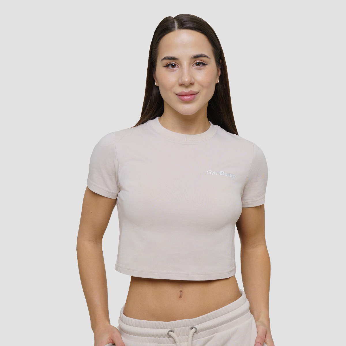 Dames Agile Cropped T-shirt Desert - GymBeam