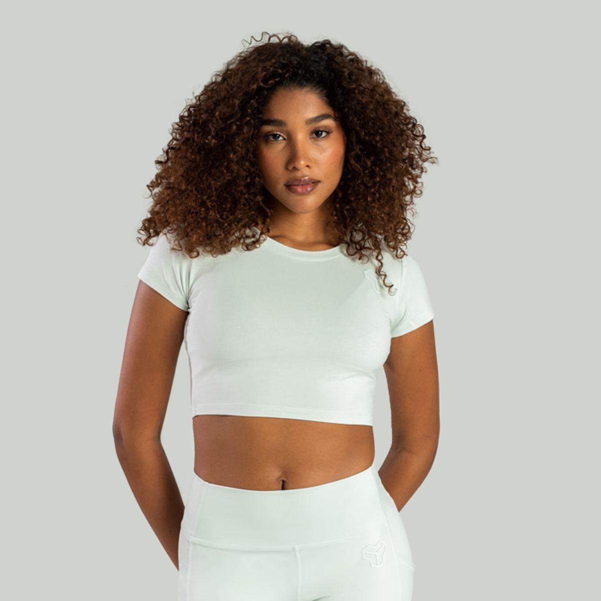 Dames Essential CropTop Maan Grijs - STRIX
