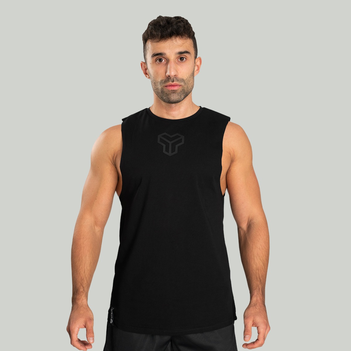 Essentiële Afgesneden Tanktop Zwart - STRIX