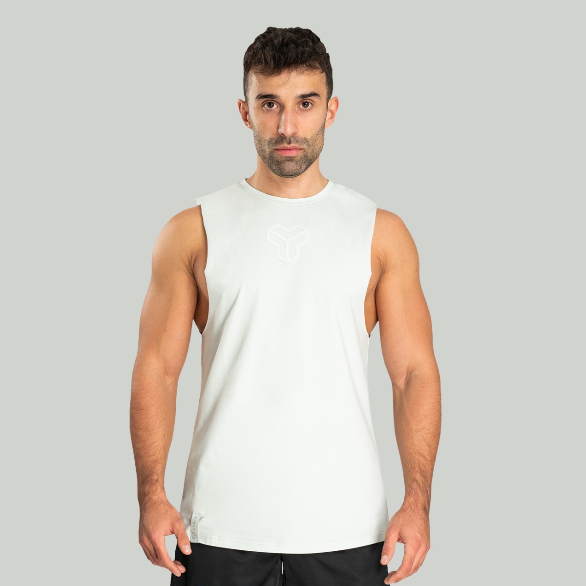 Essential Cut-Off Tank Top Maan Grijs - STRIX