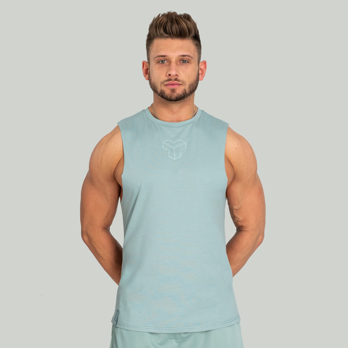 Essential Afgesneden Tanktop Steenblauw - STRIX