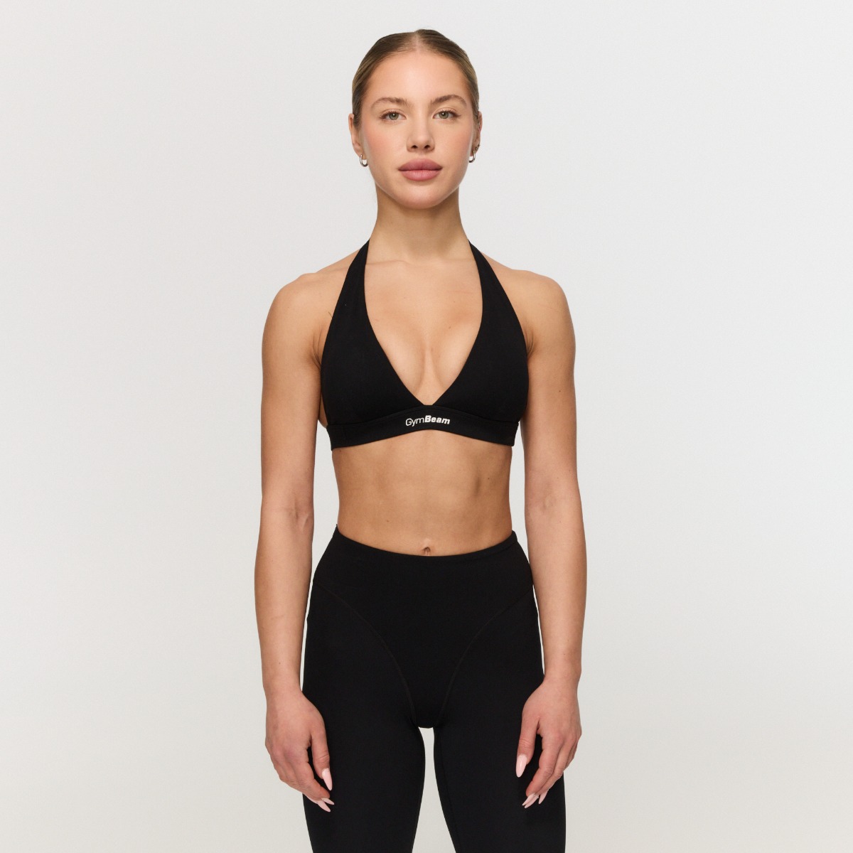 Fierce Halter Sports Bra Black - GymBeam