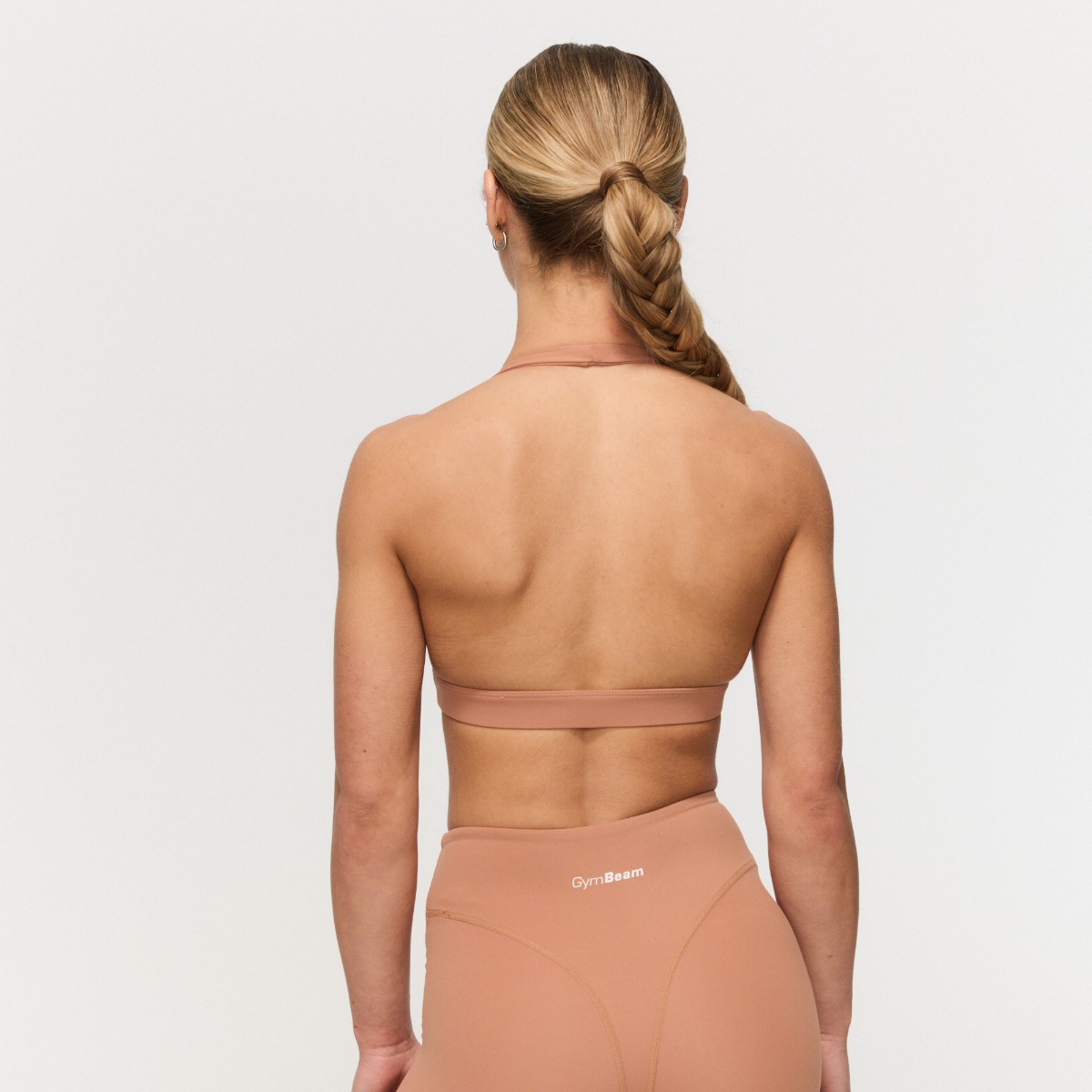 Fierce Halter Sports Bra Caramel - GymBeam