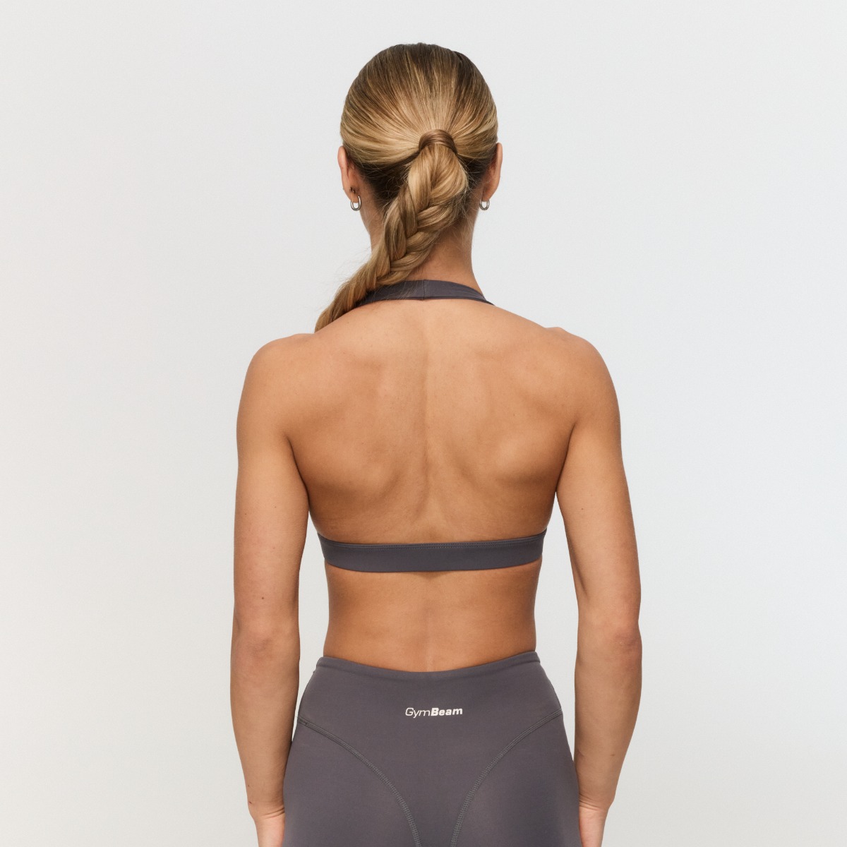Fierce Halter Sports Bra Grey - GymBeam