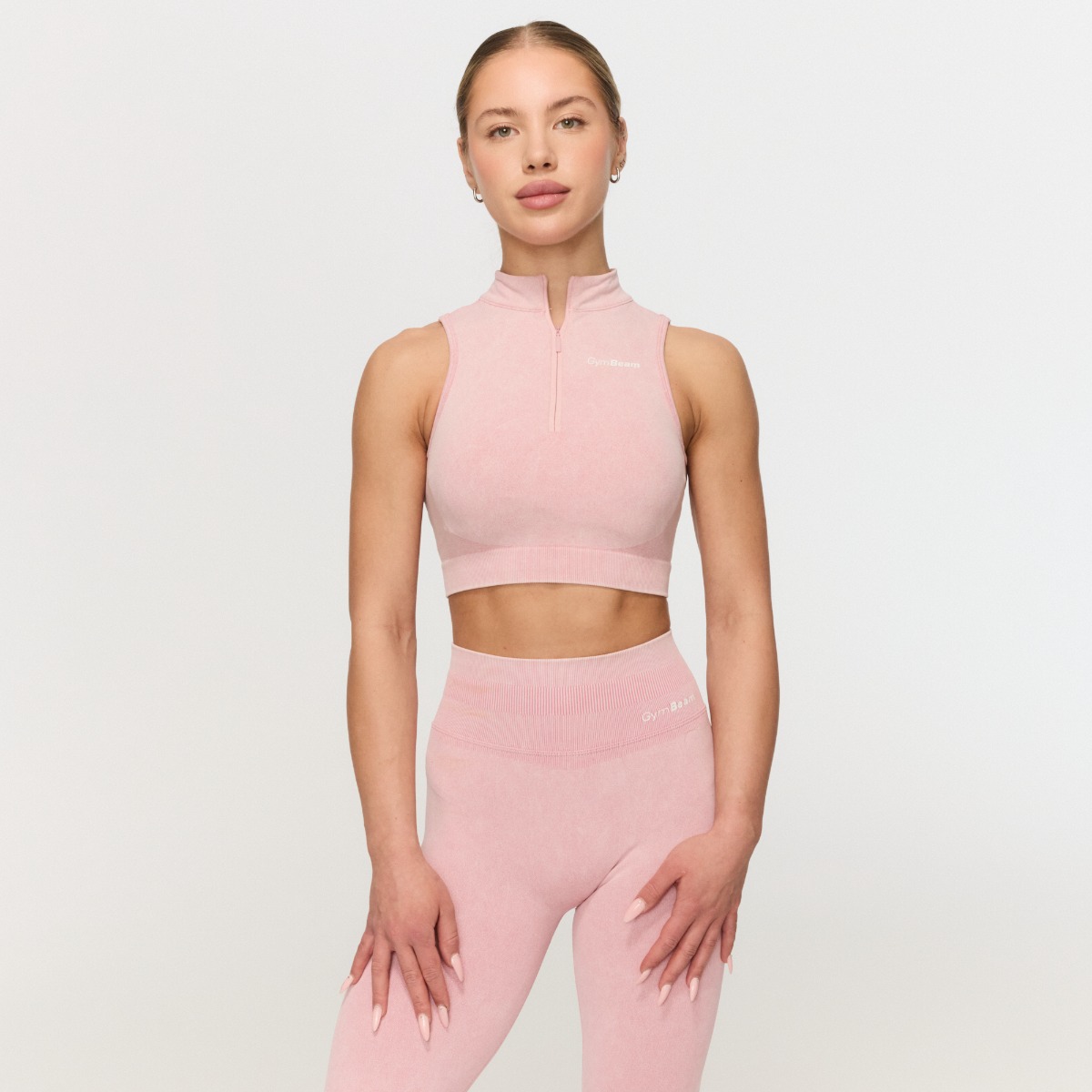 Fierce Seamless Sports Bra Baby Pink - GymBeam