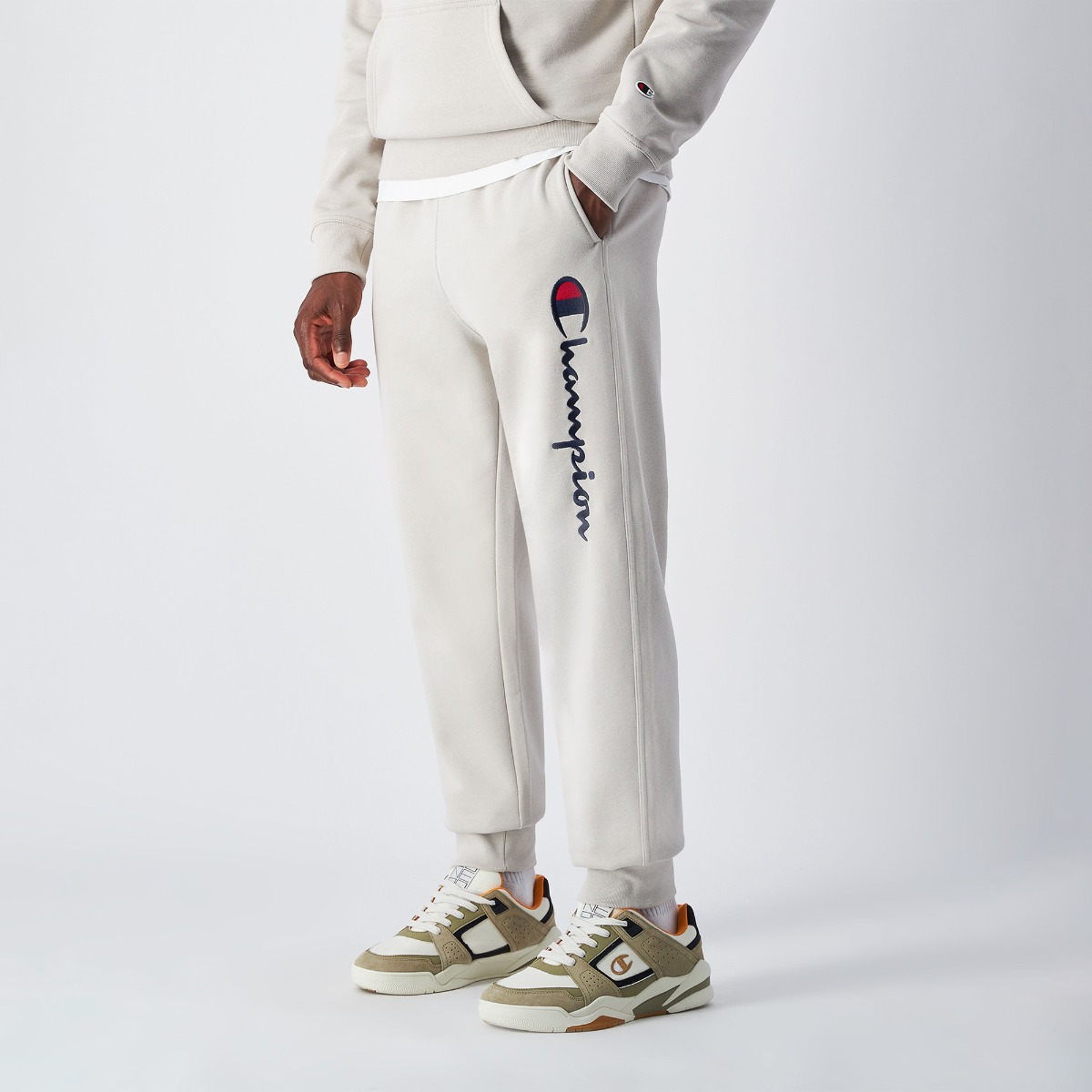Fleece Big Logo Joggers Grey - Champion
