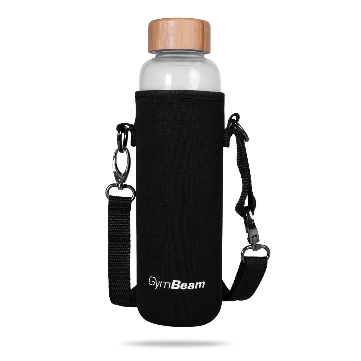 Glazen bamboe fles 600 ml - GymBeam