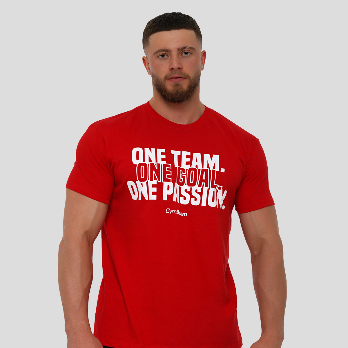 One Team T-shirt Rood - GymBeam