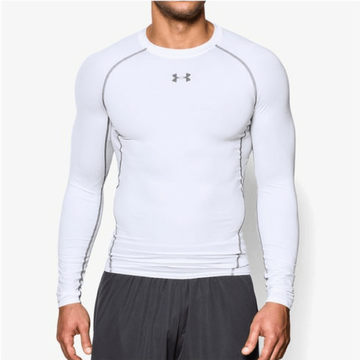 Kompresné tričko HG Armour LS White - Under Armour