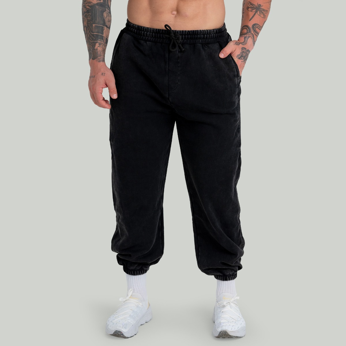 Gewassen Joggers Zwart - STRIX
