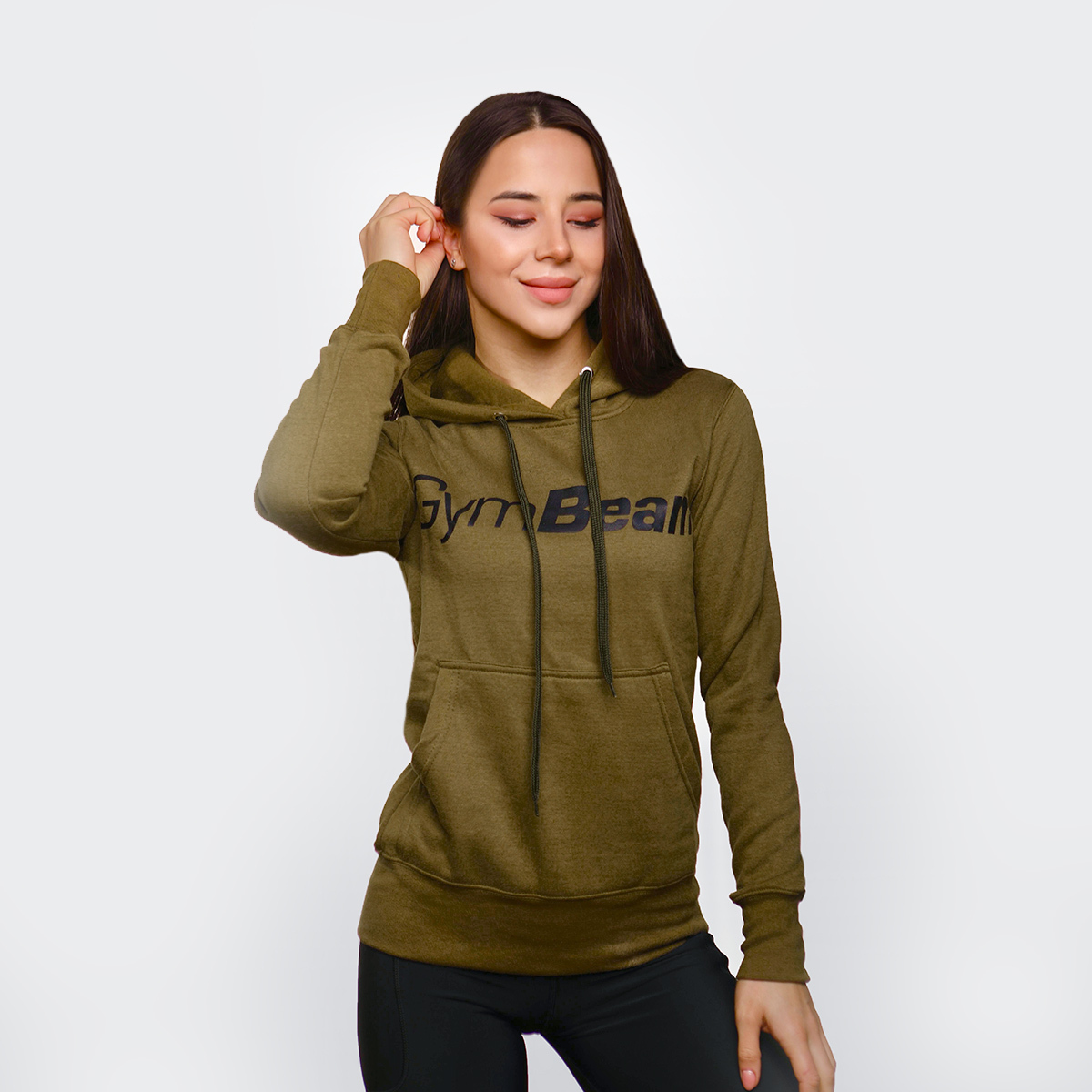 Women's Athlete Hoodie Militair Groen - GymBeam