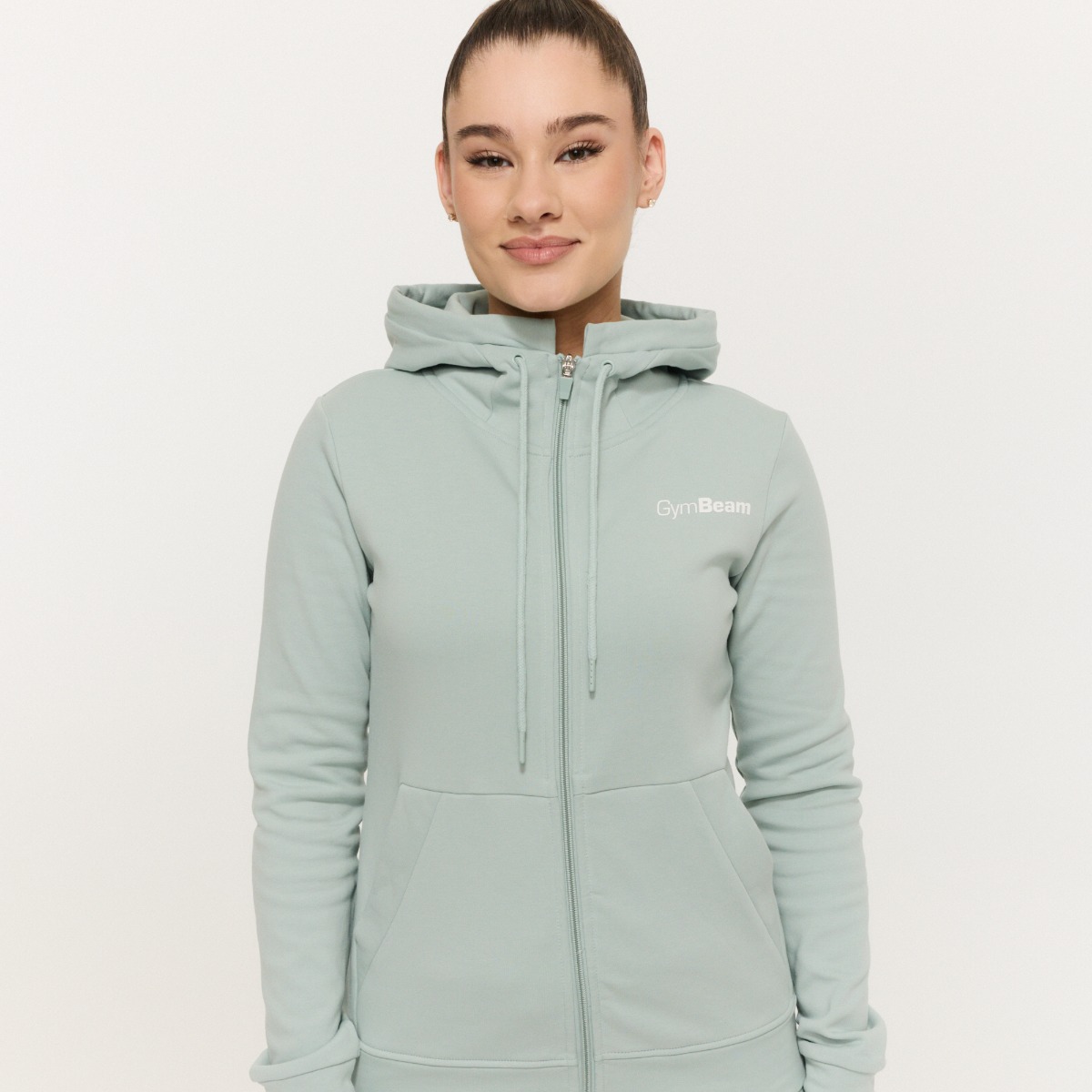 Dames Limitless Zip Up Hoodie Eucalypt - GymBeam