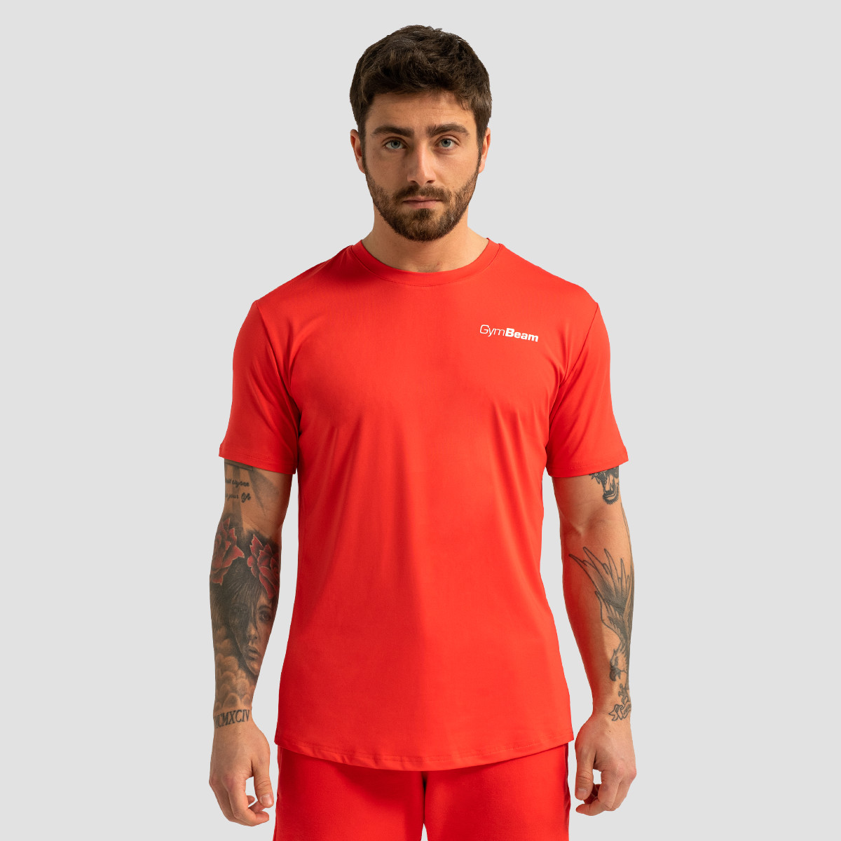 Heren Limitless Sport T-shirt Hot Red - GymBeam