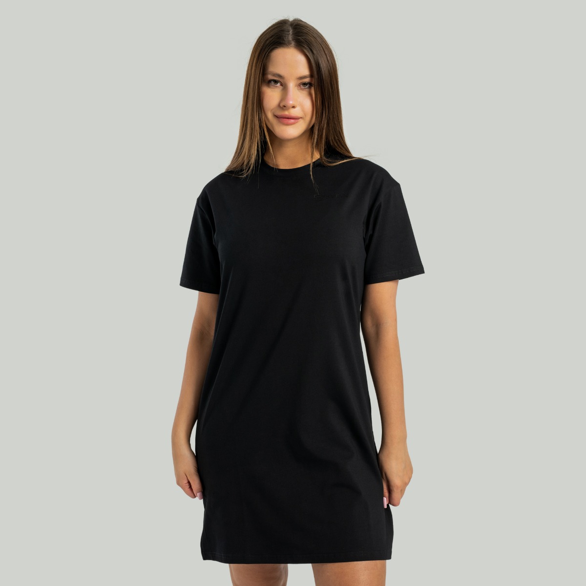 Dames ALPHA T-shirt Jurk Zwart - STRIX