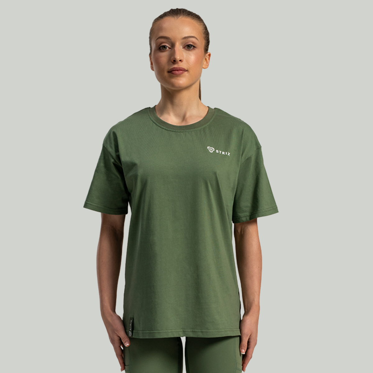 Dames Lunar Oversized Tee Cedar Green - STRIX
