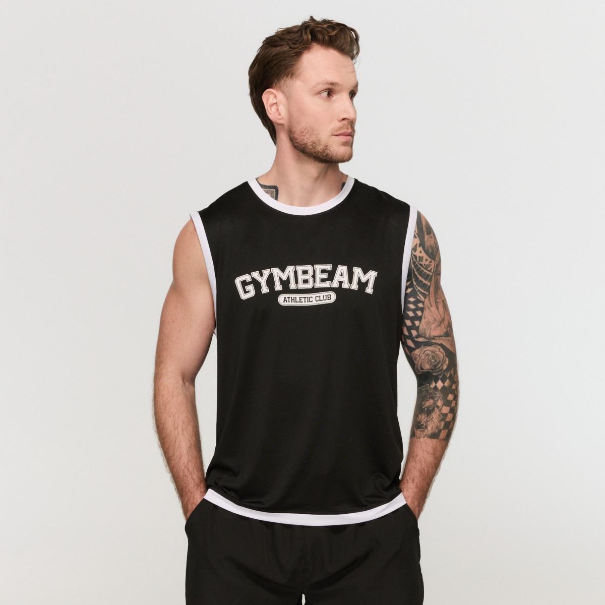 Men‘s Varsity Tank Top Black - GymBeam