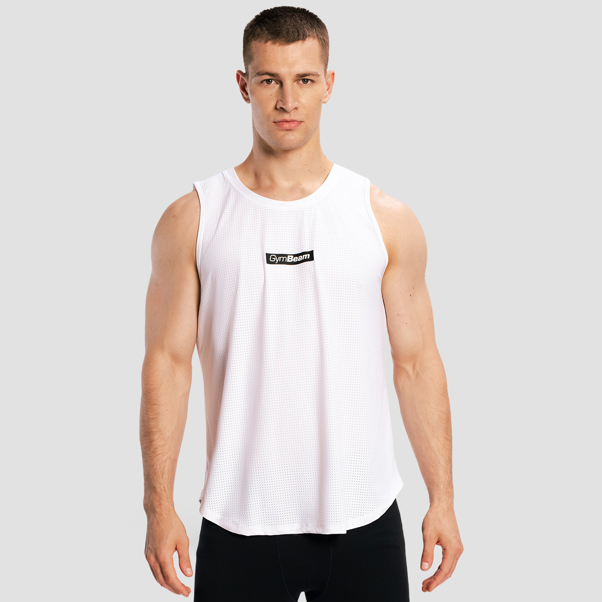 Heren Combat Tank Top Wit - GymBeam