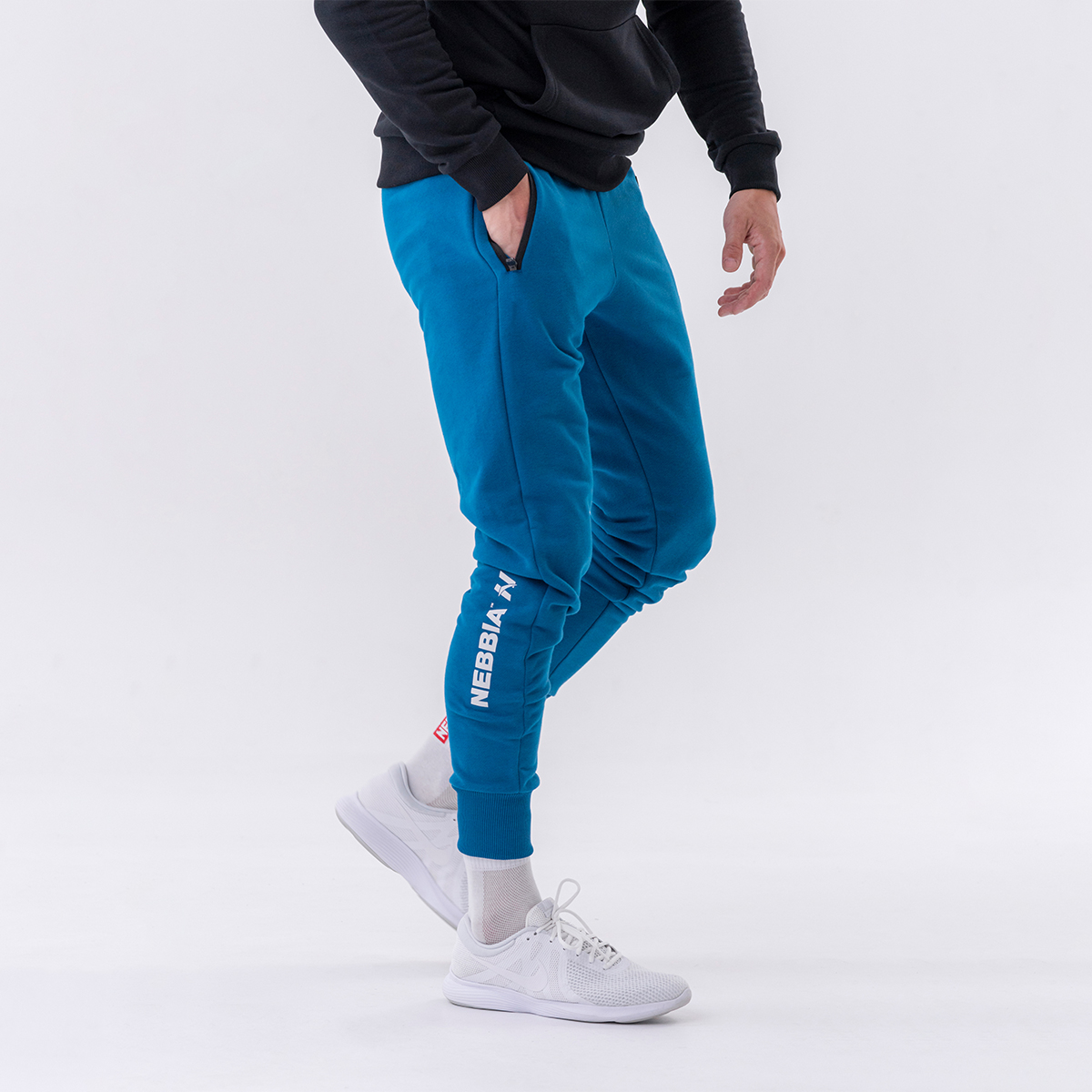 Men‘s Sweatpants Slim Re-gain Blue - NEBBIA