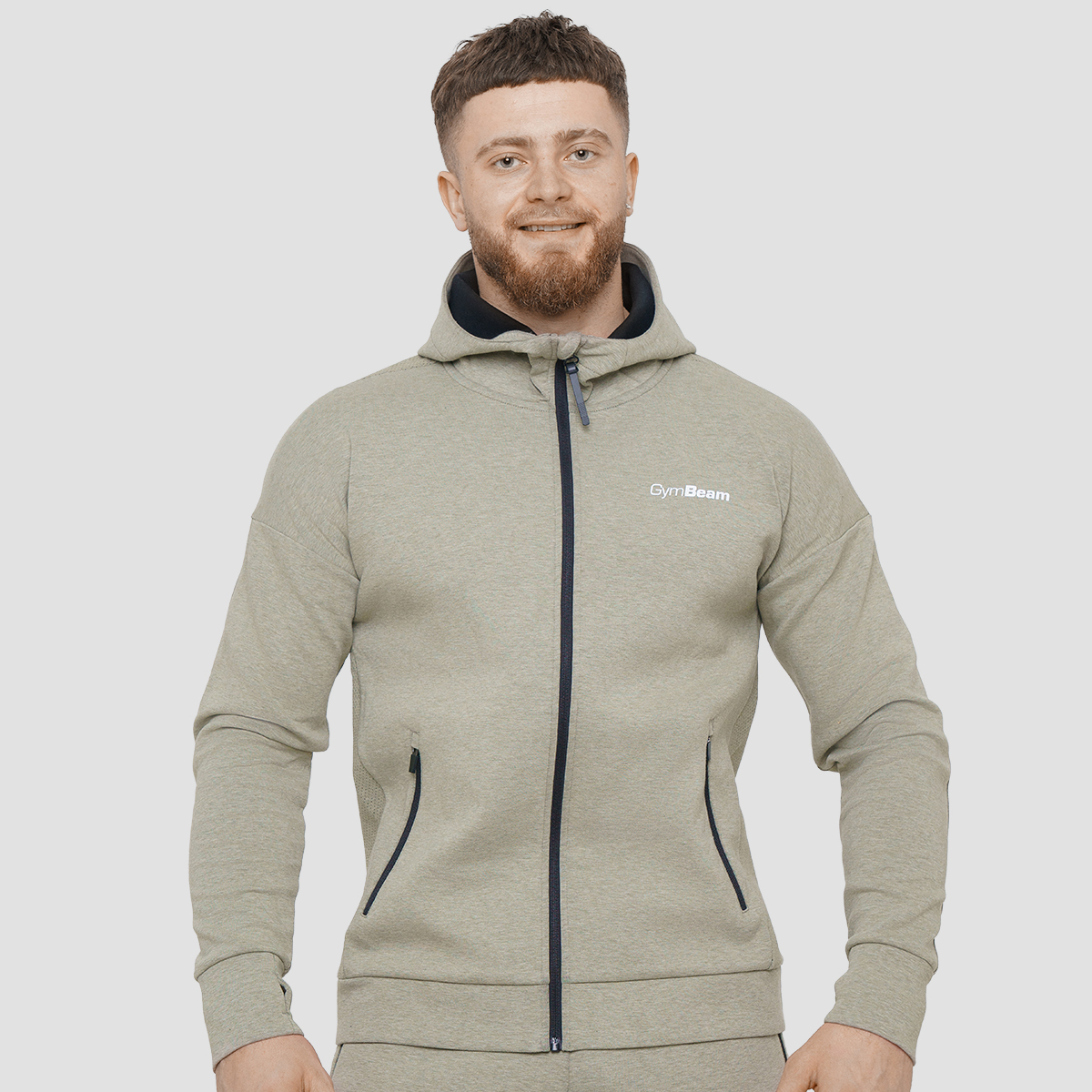 Agile Zip Up Hoodie Sage - GymBeam