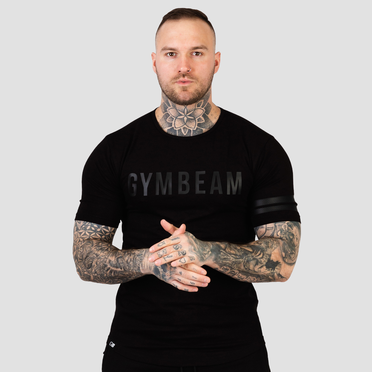 Strepen T-shirt Zwart - GymBeam