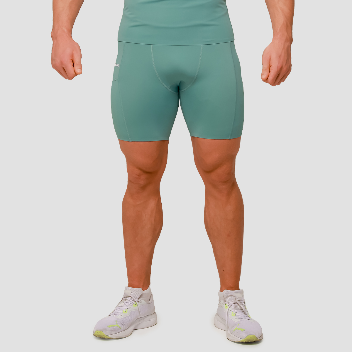 Mid Compressieshort Blauw - GymBeam