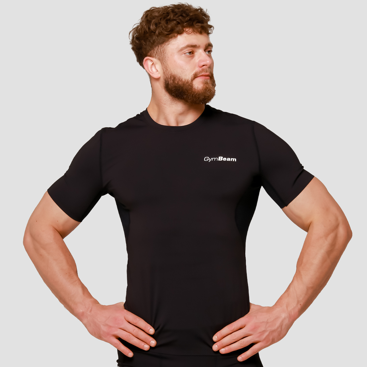 Mid Compressie T-shirt Zwart - GymBeam