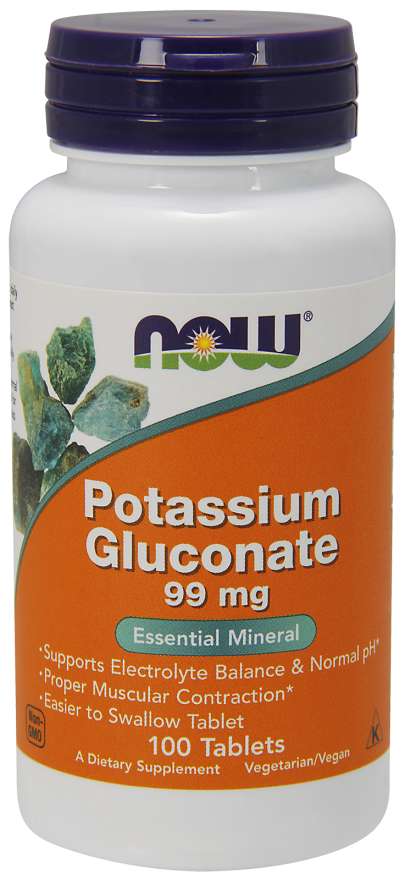Kaliumgluconaat 99 mg - NOW Foods