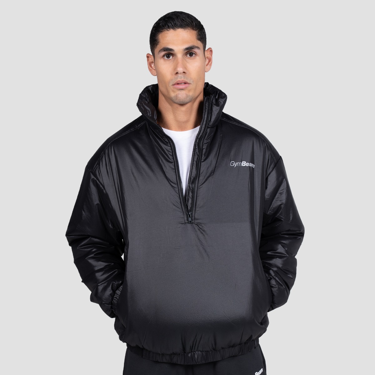 Prime 1/2 Zip Jas Zwart - GymBeam