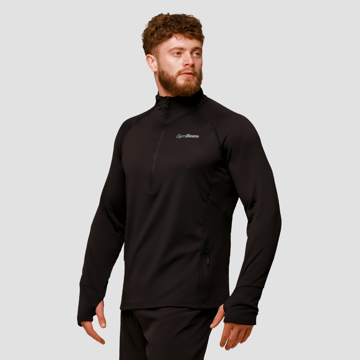 Pulse 1/2 Zip Hardloop Sweatshirt Zwart - GymBeam