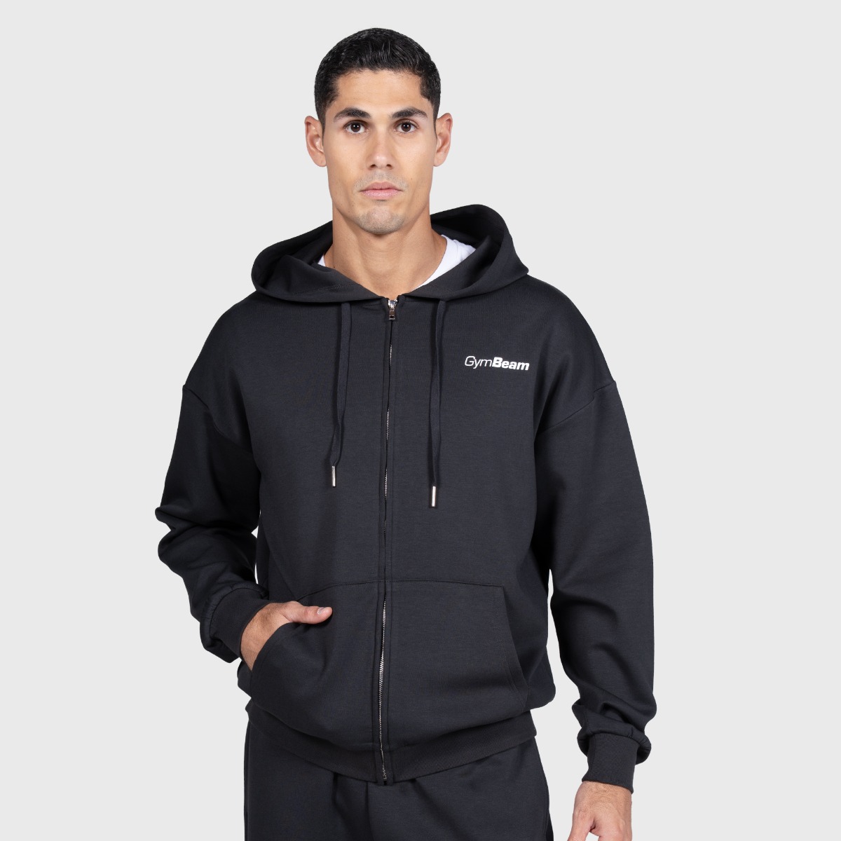 Relay Zip Hoodie Zwart - GymBeam