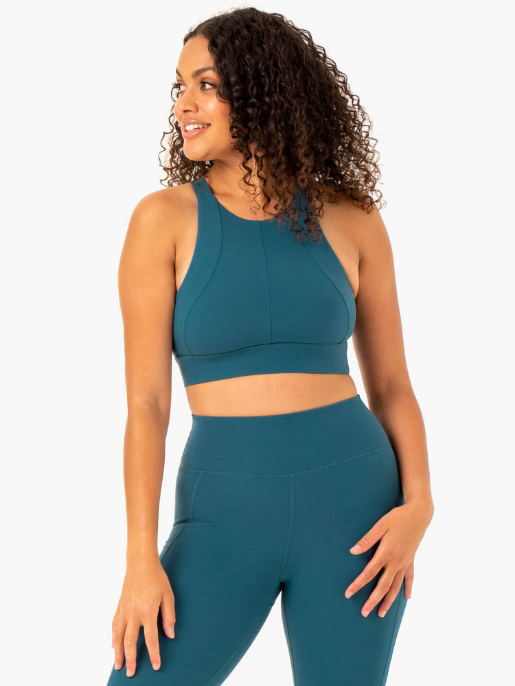 Sports Bra Reset High Impact Teal - Ryderwear