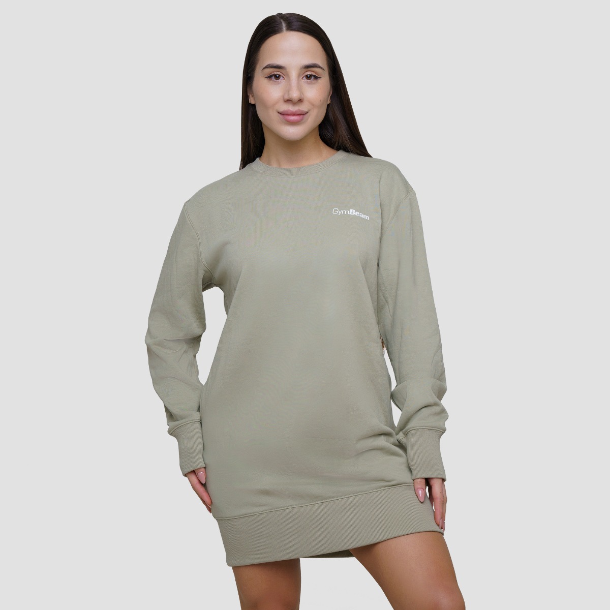 Dames Agile Longline Sweatshirt Sage - GymBeam