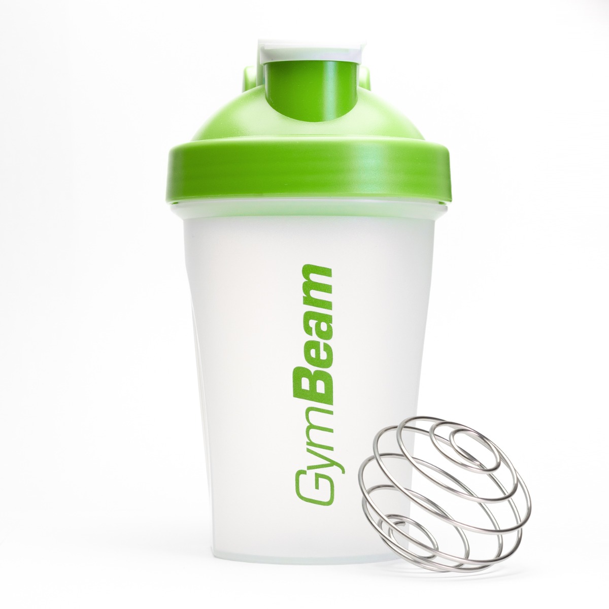 Shaker Blend Fles transparant-groen 400 ml - GymBeam
