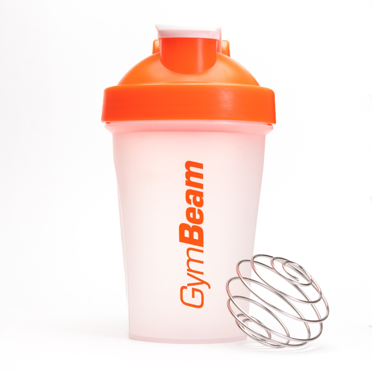 Blend Fles Shaker Transparant-Oranje 400 ml - GymBeam
