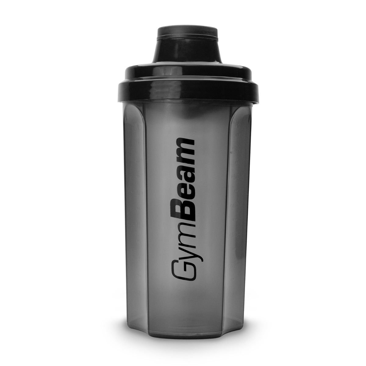 Transparante zwarte shaker 700 ml - GymBeam